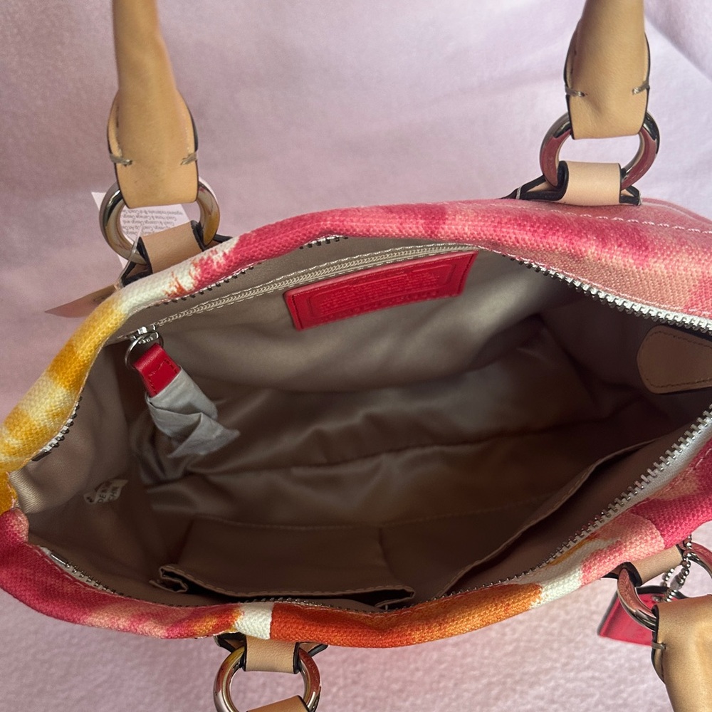 Coach Ashley Floral Print Mini Tote F21909 Leather Crossbody Strap RARE FIND - Picture 6 of 16